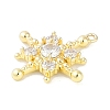 Brass Pave Clear Cubic Zirconia Pendants KK-F875-10G-2
