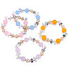 Faceted Glass Beads Stretch Bracelets BJEW-Q997-003-RS-1