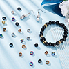 30Pcs 5 Colors 304 Stainless Steel Grooved Beads STAS-UN0055-34-2