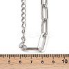 304 Stainless Steel Paperclip Chain Twisted Chain Cable Chain Necklaces for Women Men LS-NJEW-A053-01P-5