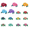 15Pcs 15 Colors  Computerized Embroidery Cloth Iron on/Sew on Patches DIY-FH0001-13-1