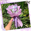 9Pcs 3 Colors Polyester with Iron Wire Artificial Tulip Flower AJEW-SC0031-42B-6
