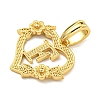 Heart Brass Pendants KK-I714-04G-F-2