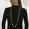 Vintage Brass Coin Charms Necklaces & Earrings Sets for Women UG1537-5