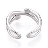 Brass Cuff Ring Settings X-KK-T076-58P-3
