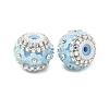 Bling Resin Rhinestone Flower Beads OACR-D310-01P-A-1