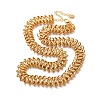 304 Stainless Steel Ring Link Chain Necklaces for Women Men NJEW-S443-01G-2