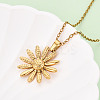 304 Stainless Steel Pendant Necklaces NJEW-T018-25G-1