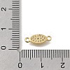 Brass Micro Pave Clear Cubic Zirconia Eye Connector Charms KK-D431-063G-3