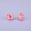 Printed Round Silicone Focal Beads SI-JX0056A-96-1