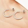 316 Stainless Steel C-Shaped Stud Earrings EJEW-D339-03P-3