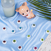 36pcs 6 colors Half Round Acrylic Craft Eyes KY-GF0001-45-4