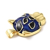 Rack Plating Brass Enamel Cubic Zirconia Pendants KK-Q771-06G-4