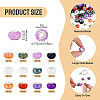 120Pcs 12 Colors Opaque Resin European Beads RESI-TA0004-80-4