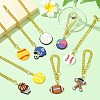 9Pcs 9 Styles Ball Game PVC Plastic Cup Charms HJEW-CJ0001-18-5