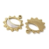Flower with Lune 304 Stainless Steel Natural Paua Shell/White Shell Pendants Ion Plating(IP) STAS-U037-11G-01-2