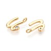 Brass Micro Pave Cubic Zirconia Charms KK-N263-97G-U-2