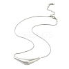 304 Stainless Steel Arc-shaped Pendant Necklaces for Women NJEW-A049-01P-2