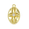 Brass Pave Clear Cubic Zirconia Pendants LS-KK-L238-27G-1