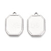 304 Stainless Steel Pendant Cabochon Settings STAS-N108-75P-1