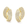 Rack Plating Brass Micro Pave Clear Cubic Zirconia Stud Earrings EJEW-M260-20G-1