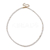 3mm Faceted Round Natural Citrine Beaded Necklaces for Women NJEW-JN05079-01-4