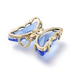 Brass Micro Pave Clear Cubic Zirconia Pendant ZIRC-P079-B02-08-2