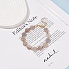 Natural Grey Agate Heart Beaded Bracelet BJEW-JB08697-04-2