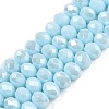 Electroplate Glass Beads Strands EGLA-A044-P8mm-A06-1