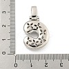 Brass Micro Pave Clear Cubic Zirconia Pendants KK-B099-01P-C-3