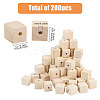 200Pcs Unfinished Wood Beads WOOD-CA0001-80-2