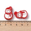 Christmas Decorations Theme Opaque Acrylic Bead with Enamel OACR-Z021-01C-3