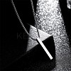 Cuboid 201 Stainless Steel Pendant Necklaces for Men FS-WGBE4EC-01-2