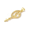 Rack Plating Brass Clear Cubic Zirconia Pendants KK-S380-18G-2