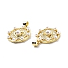 Brass Clear Cubic Zirconia Pendants KK-G446-15G-3