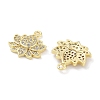 Brass Micro Pave Clear Cubic Zirconia Pendants ZIRC-P120-10G-2