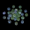Polygon UV Plating Luminous Rainbow Iridescent Acrylic Beads LACR-R001-04A-3