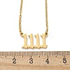 304 Stainless Steel Number 11:11 Pendant Necklaces NJEW-NH0002-01G-04-3