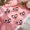 Heart with Evil Eye Embroidered Appliques LS-DIY-WH0401-27-5