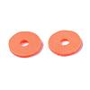 Flat Round Handmade Polymer Clay Beads CLAY-R067-12mm-12-7