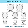 8 Styles Stainless Steel Brooch Findings STAS-PH0006-97-2