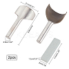 2 Pcs 2 Styles 45# Steel Leathercraft Tool TOOL-GA0001-30P-2