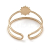 Ion Plating(IP) 304 Stainless Steel Cuff Rings RJEW-G285-66G-3