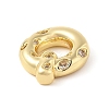 Brass Micro Pave Clear Cubic Zirconia Pendant KK-Z046-01G-Q-2