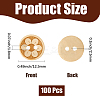 100Pcs 2-Hole Coconut Buttons BUTT-CY0001-31-2