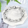 304 Stainless Steel Infinity Link Chain Bracelets for Women Men BJEW-F488-53B-P-1