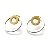 Ion Plating(IP) 304 Stainless Steel Stud Ring Stud Earrings EJEW-C118-02D-2