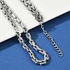 304 Stainless Steel Link Chain Necklaces for Women Men NJEW-Z093-02P-2