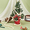Round Wooden Beaded Garland for Christmas Tree Decoration AJEW-WH20019-62-3