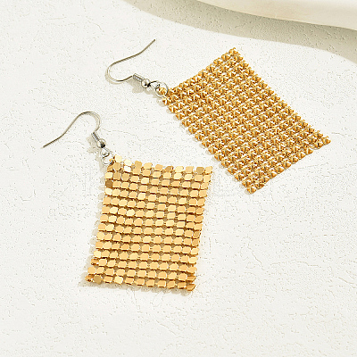 Fashionable Geometric Alloy Rectangle Dangle Earrings LS-HF4602-1